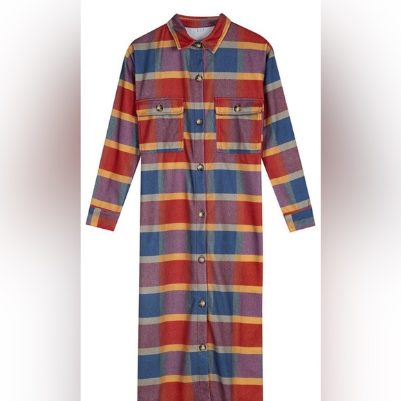 NWT Long Plaid Shacket - Picture 5 of 5